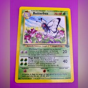 POKÉMON BUTTERFREE CARD - First Edition; Uncommon; 33/64; Untouched.